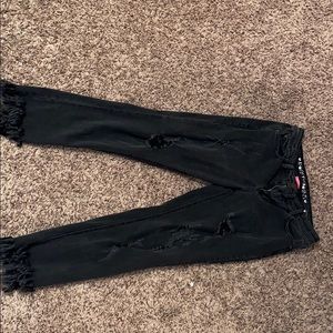 Black ripped jeans